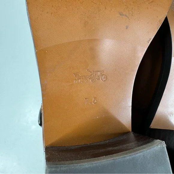 Coach Brown Leather Ankle Boots Size 7.5 - Picture 8 of 8